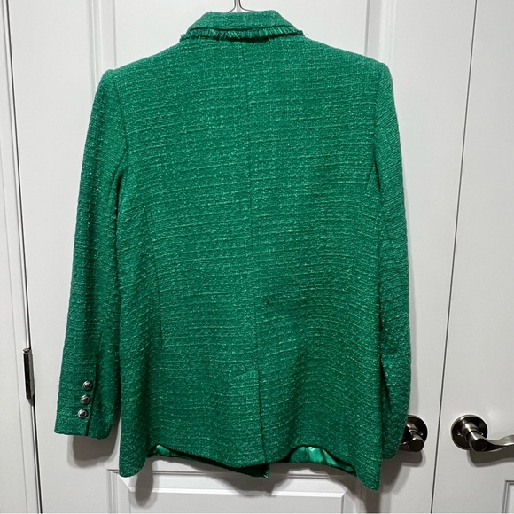 Karl Lagerfeld Vibrant Green Textured Blazer - Picture 5 of 6